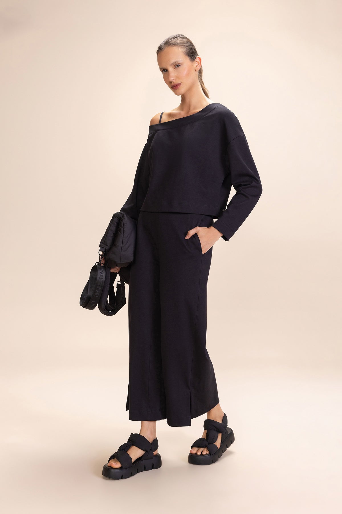 Galax Knit Wide-Leg Pants