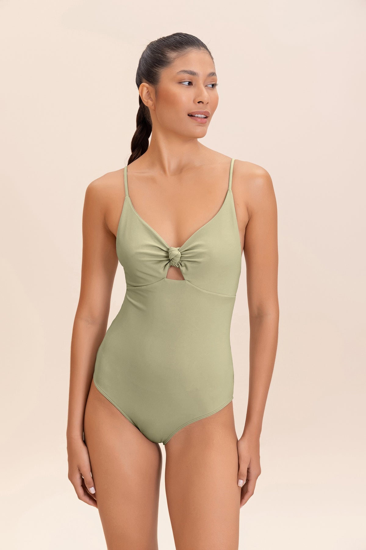 Crossover One-Piece Swimsuit