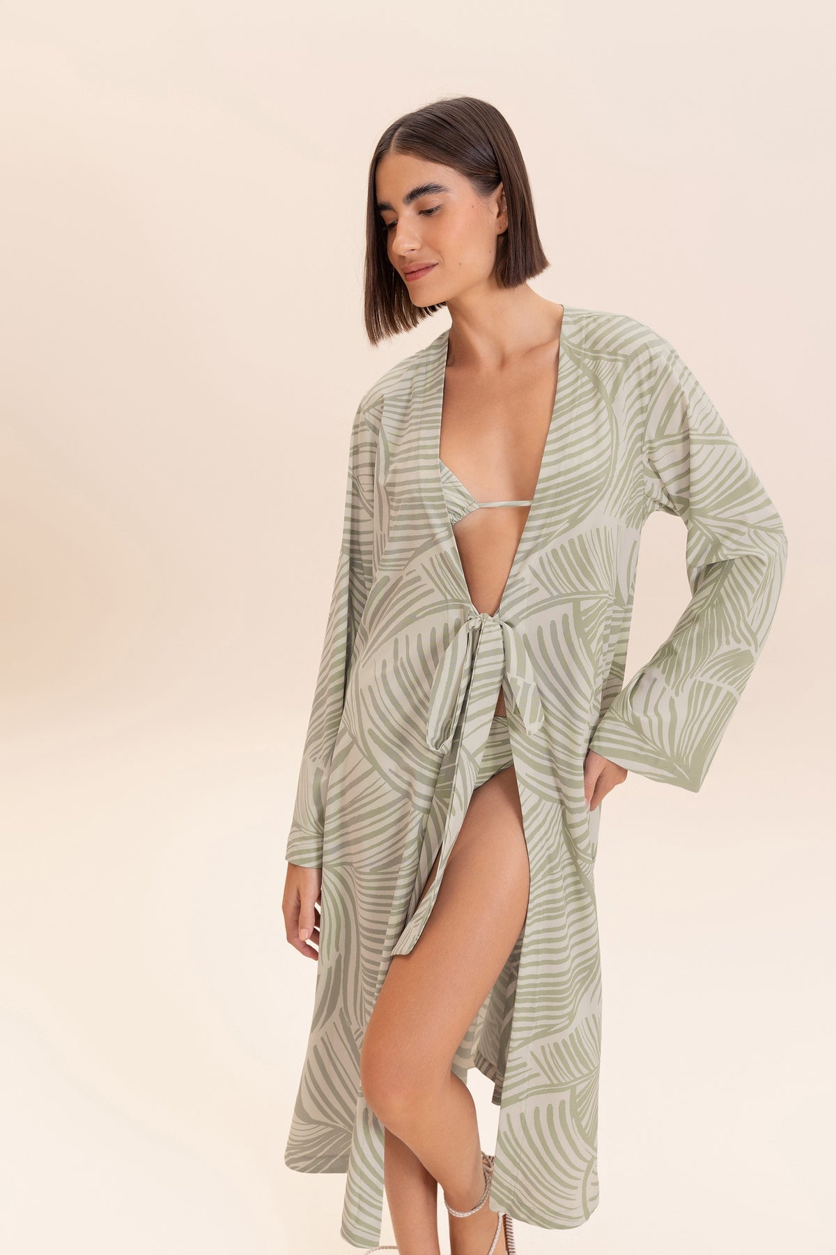 Maxi Forest Kimono Cover-Up