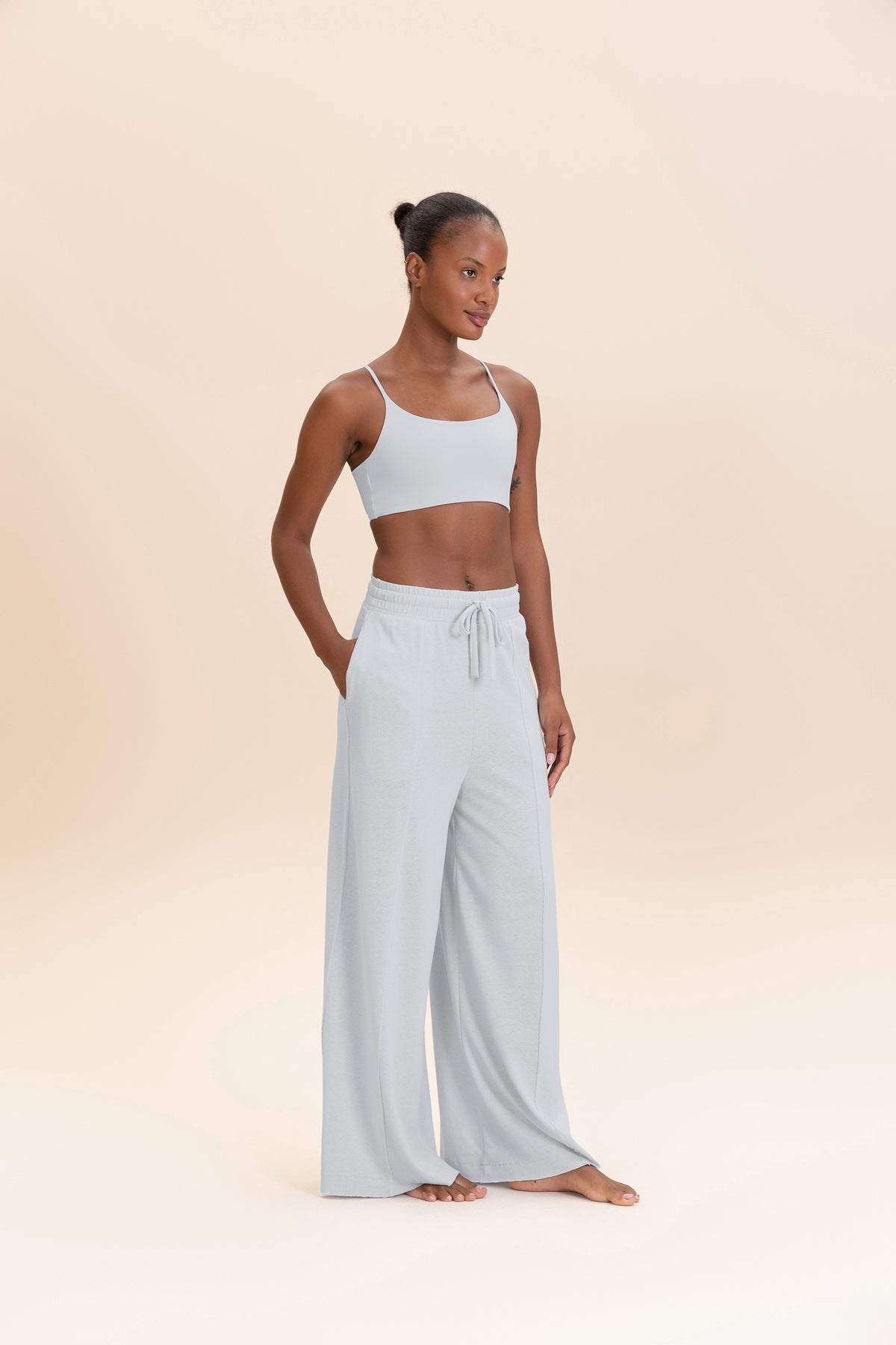 Slow Knit wide-leg pants