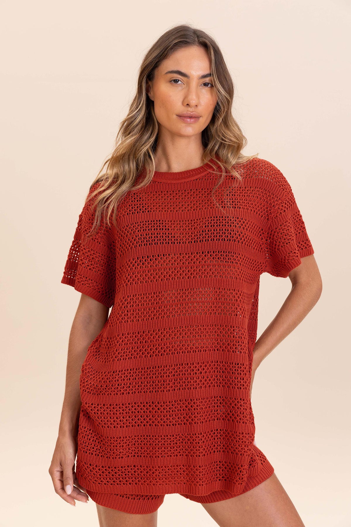 Knit Longline T-Shirt